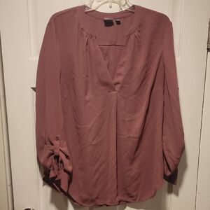New York & Company Dusty Rose Blouse